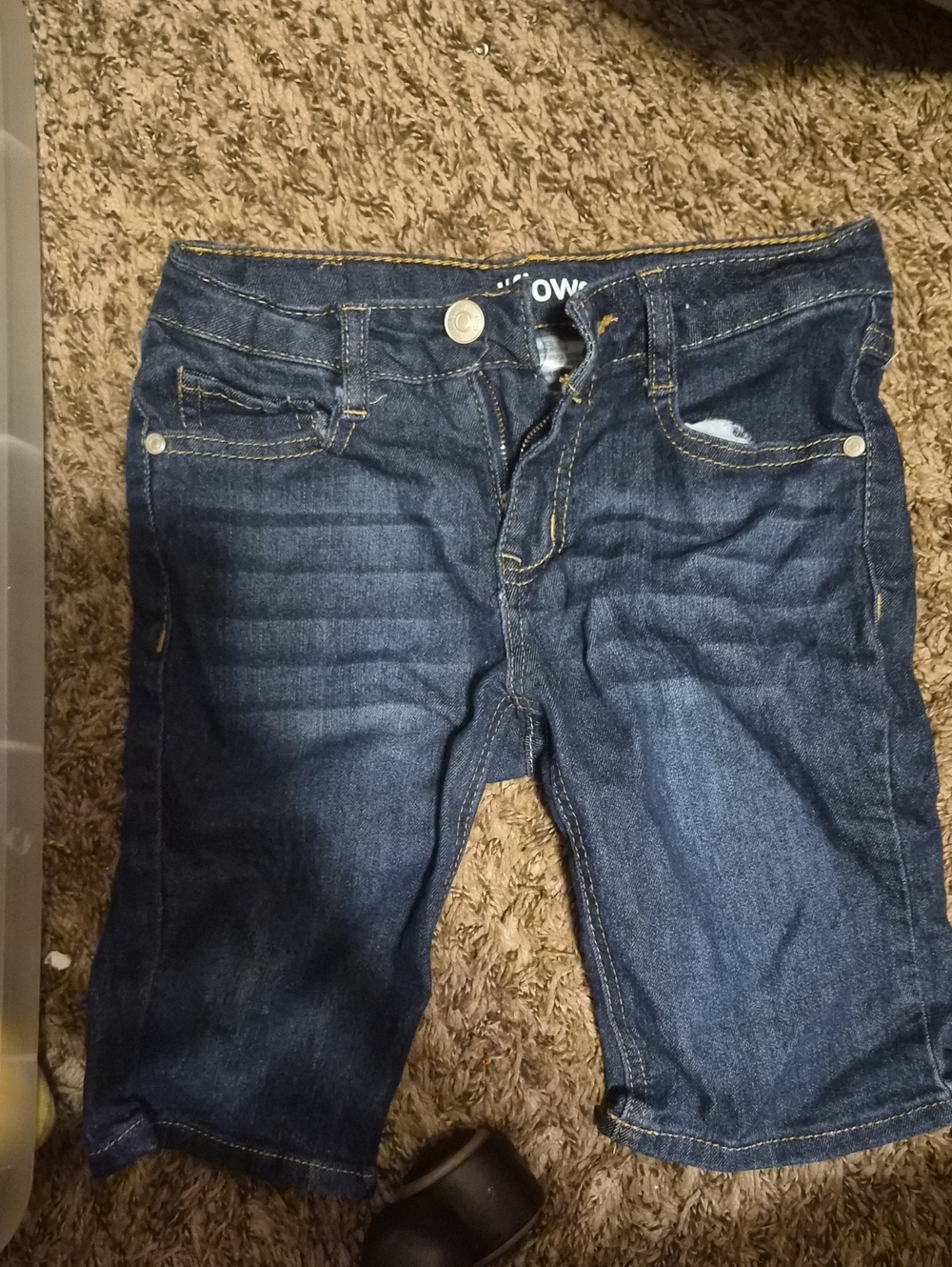 Girls Dark Blue Denim Jeans Shorts - Unbranded